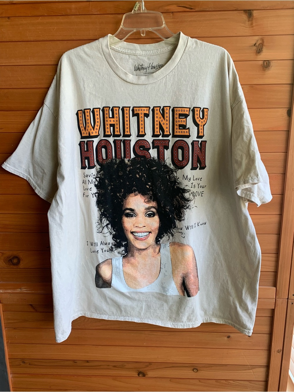 Whitney Houston Oversized Graphic Tee, XL